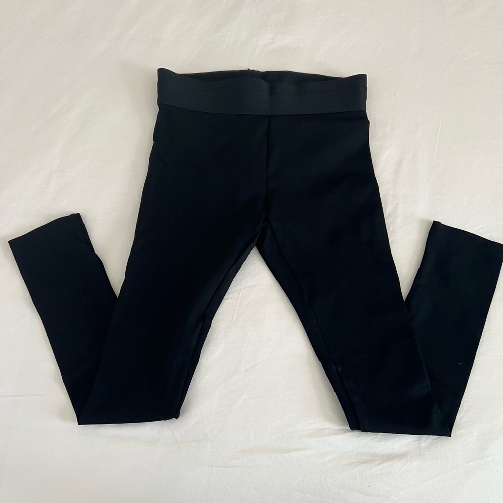 BCBGMaxAzria Black Leggings with Wide Waistband and Full-Length Fit